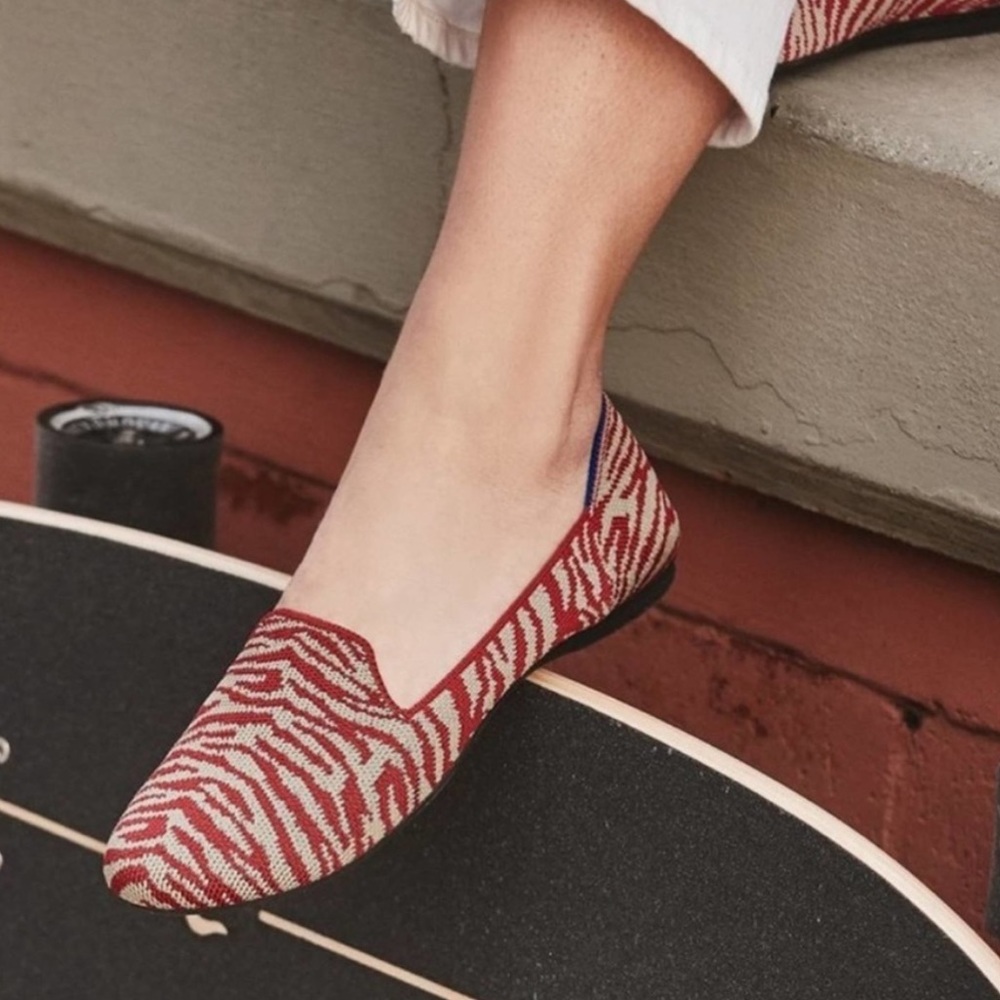 Rothy’s Red Zebra Loafers